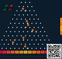 Tablero digital de Plinko con clavijas y multiplicadores para usuarios de México